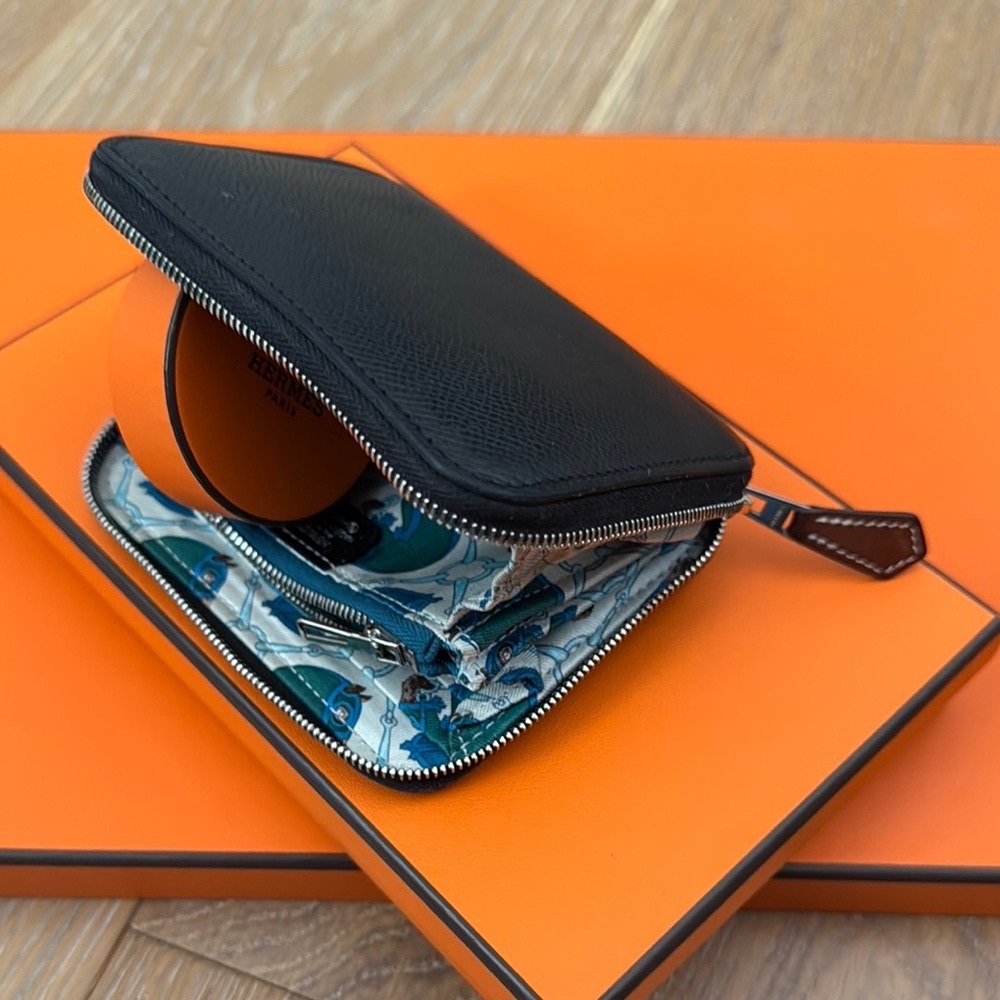 Authentic Hermes Silk-In Compact Wallet
